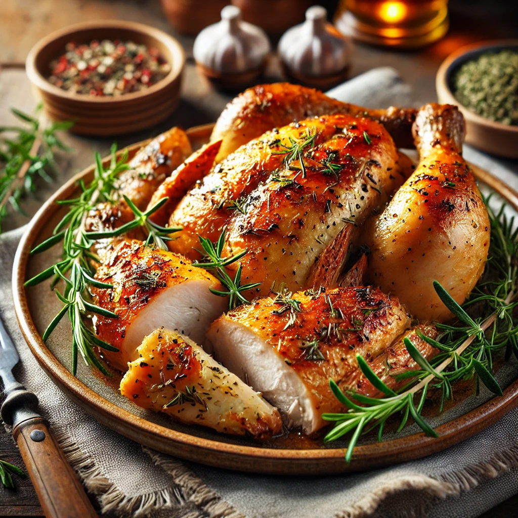 Roasted Silkie Chicken