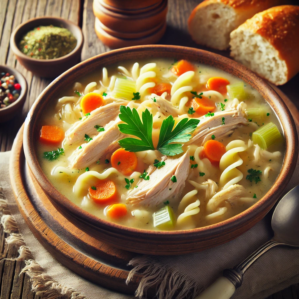 Creamy Chicken Noodle Soup with Rotisserie Chicken: A Comforting Classic